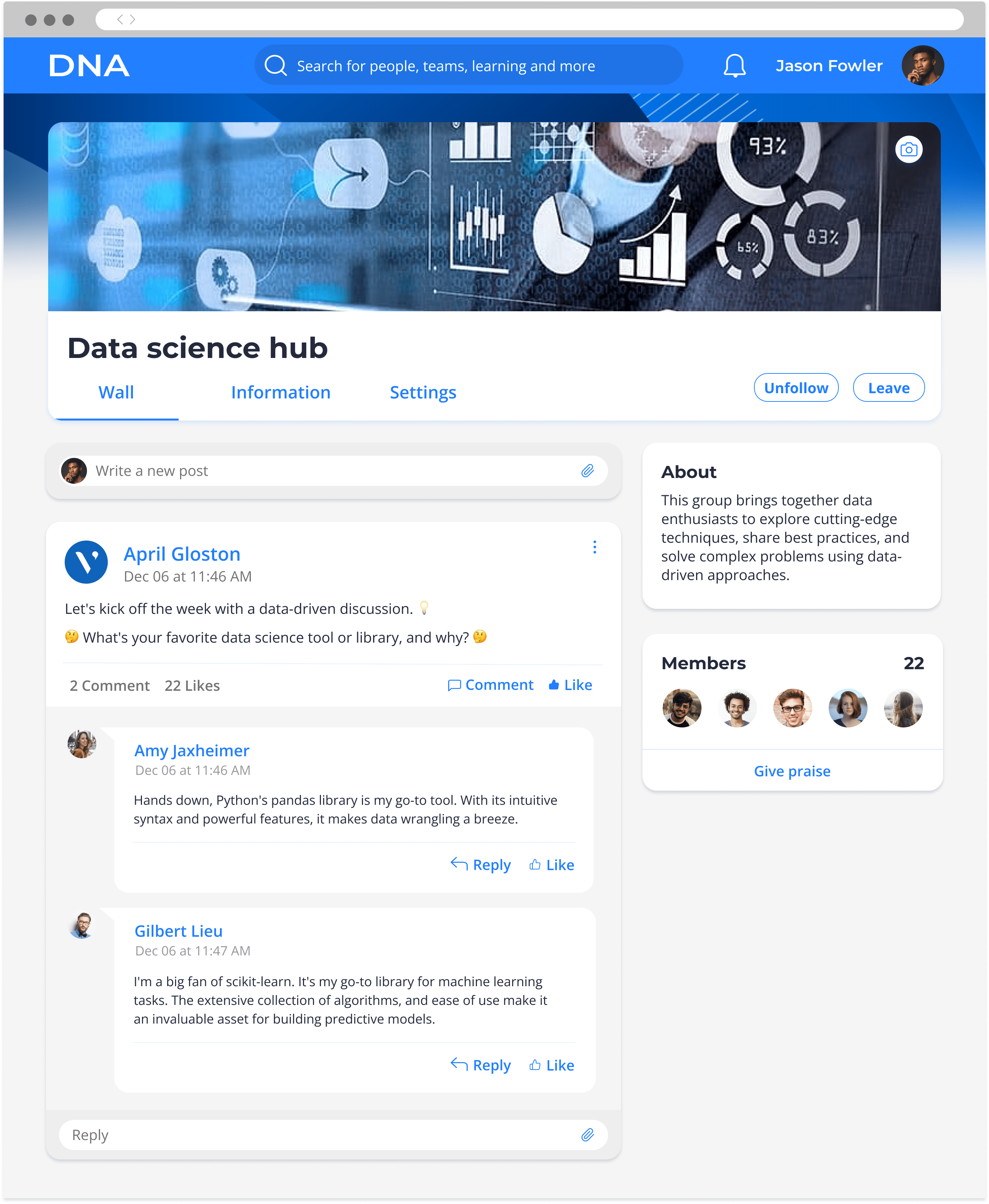 Desktop and mobile examples of Avature DNA's search capabilities, showing lists of employees based on location, interests and language. 