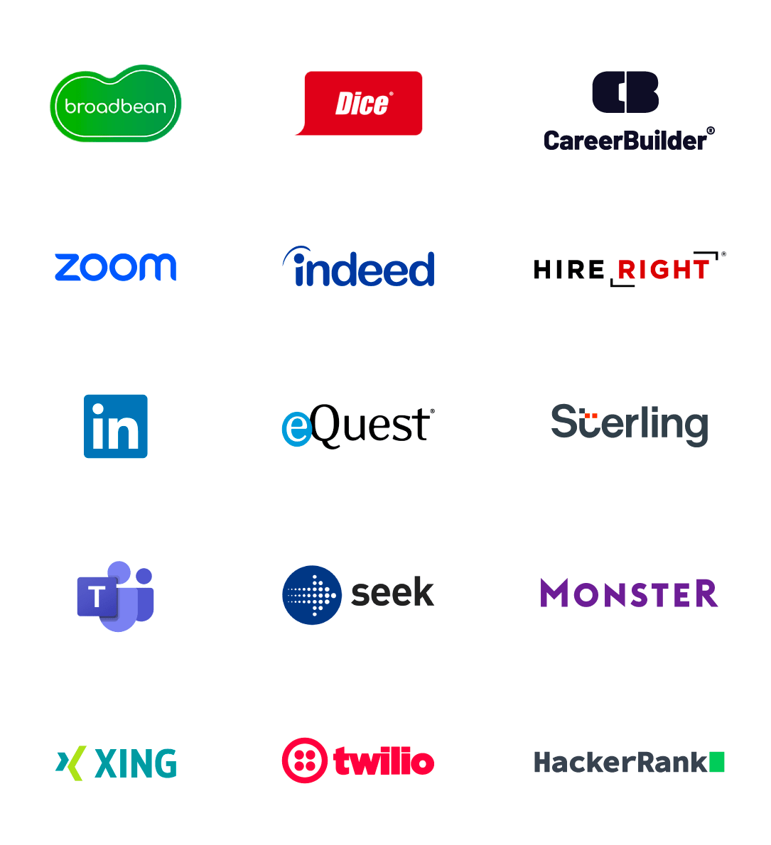 Eine Liste mit Unternehmen aus dem Integrationskatalog, die einfach mit Avature integriert werden können.