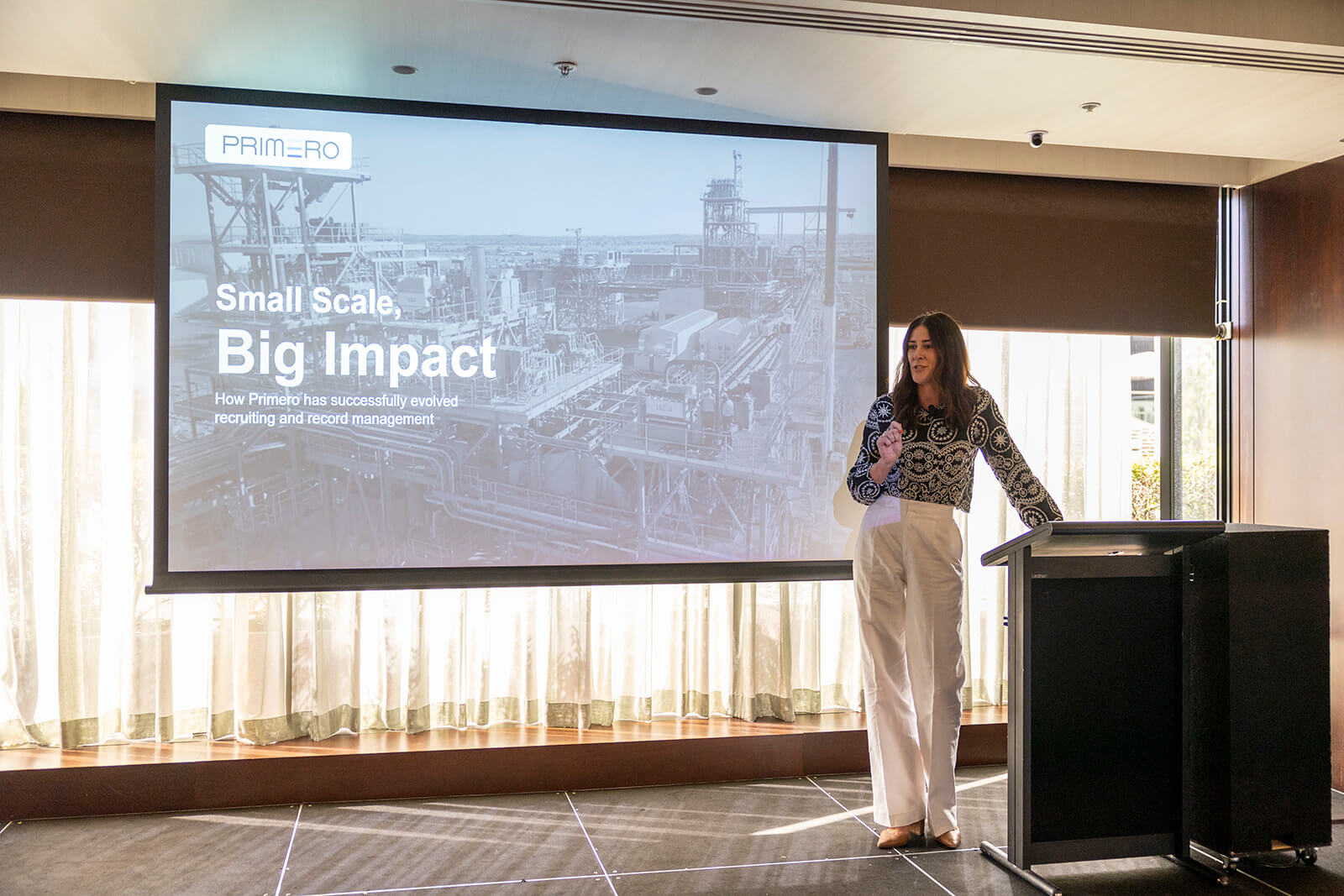 Caitlin Ashby, Manager of Recruitment chez Primero lors de la conférence #AvatureUpfront APAC 2024.