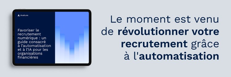 Une bannière représentant la couverture de l’e-book, avec la mention suivante : « Le moment est venu de révolutionner votre recrutement grâce à l’automatisation. »